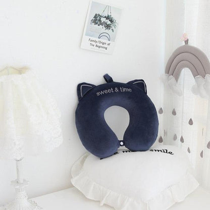 New Animal Memory Cotton U-shaped Pillow Car Neck Pillow Noon Rest Pillow Plane Travel PillowKids Neck  Travel Pillows Cute U-Shaped Animal Pillow for Cars Planes Boys Girls Child Gift Ideas
