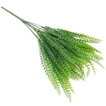 New Artificial Shrubs Boston Fern Grass Fake Green Bushes Indoor Outdoor UV Resistant Indoor Outside For Home Garden Porch Window Décor