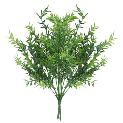 New Artificial Shrubs Boston Fern Grass Fake Green Bushes Indoor Outdoor UV Resistant Indoor Outside For Home Garden Porch Window Décor