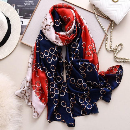 New Brand Designer Luxury  Winter Long Silk Scarf Shawls Wraps Print Cotton Scarf Stylish Head Wraps Scarves Hijabs Neck Scarves Lady Hijab For Female