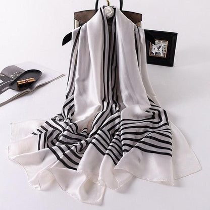 New Brand Designer Luxury  Winter Long Silk Scarf Shawls Wraps Print Cotton Scarf Stylish Head Wraps Scarves Hijabs Neck Scarves Lady Hijab For Female