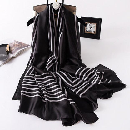 New Brand Designer Luxury  Winter Long Silk Scarf Shawls Wraps Print Cotton Scarf Stylish Head Wraps Scarves Hijabs Neck Scarves Lady Hijab For Female