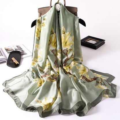 New Brand Designer Luxury  Winter Long Silk Scarf Shawls Wraps Print Cotton Scarf Stylish Head Wraps Scarves Hijabs Neck Scarves Lady Hijab For Female