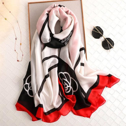 New Brand Designer Luxury  Winter Long Silk Scarf Shawls Wraps Print Cotton Scarf Stylish Head Wraps Scarves Hijabs Neck Scarves Lady Hijab For Female