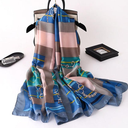 New Brand Designer Luxury  Winter Long Silk Scarf Shawls Wraps Print Cotton Scarf Stylish Head Wraps Scarves Hijabs Neck Scarves Lady Hijab For Female