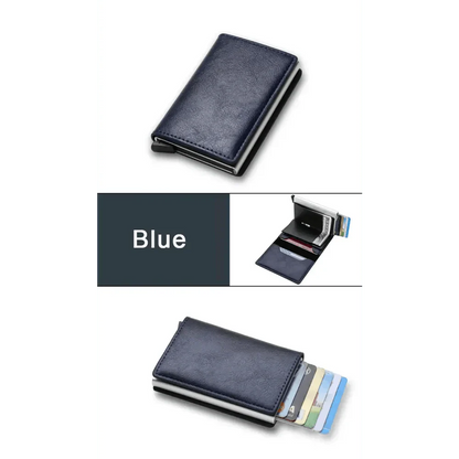 New Carbon Fiber Card Holder Wallets Luxury Men  Black Magic Leather Cool Slim Mini Wallet Small Money Bag Male Purses Magnet Closure Wallet