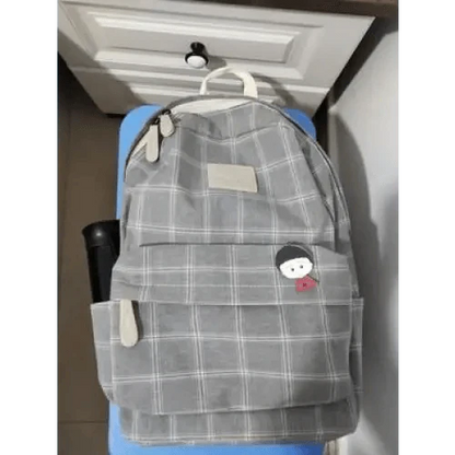 New Casual School Bag For Women And Girls Stylish Backpack Striped Book Packbags for Teenage