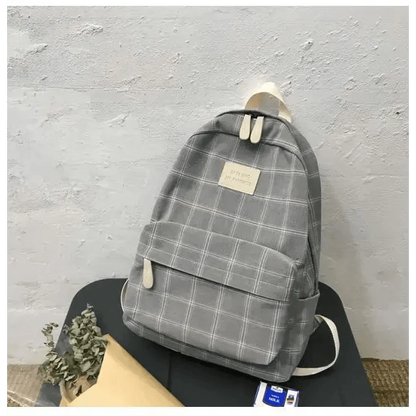 New Casual School Bag For Women And Girls Stylish Backpack Striped Book Packbags for Teenage