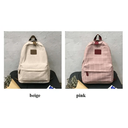 New Casual School Bag For Women And Girls Stylish Backpack Striped Book Packbags for Teenage