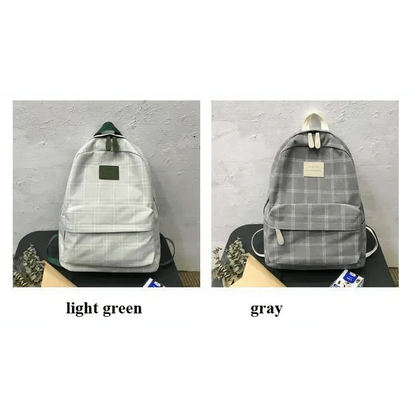 New Casual School Bag For Women And Girls Stylish Backpack Striped Book Packbags for Teenage
