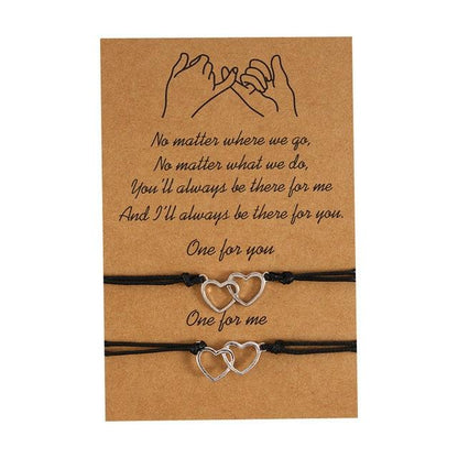 New Charm Bracelet For Friendship Couples 2pcs/set Volcanic Stone Bracelet Bead Bangles Natural Stone Bracelets Set Friendship Hand Woven Braided Stretch String Adjustable For Couples