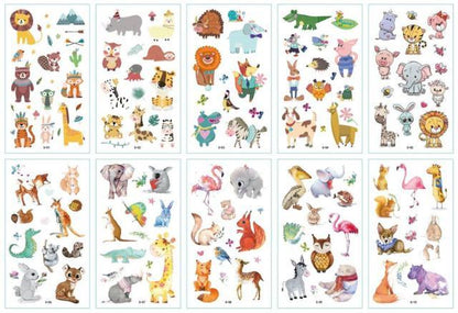 New Children's Sticker Animals Pattern Tattoo Bear Lion Rainbow Luxury Colorful Children Sets