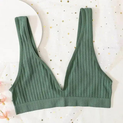 New Comfortable Seamless Sports Bras For Women And Girls Top Female Brassiere Deep V Sexy Women's Underwear Backless