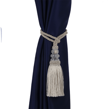 New Crystal Beaded Tassel Curtain Tieback Decorative Curtain Tie Home Decor Cord for Curtains Buckle Rope Room Accessories European Style High-Grade Curtains Tieback Rope Tassel Holdbacks 50cm