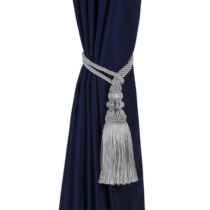 New Crystal Beaded Tassel Curtain Tieback Decorative Curtain Tie Home Decor Cord for Curtains Buckle Rope Room Accessories European Style High-Grade Curtains Tieback Rope Tassel Holdbacks 50cm