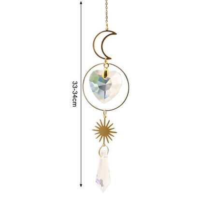 New Crystal Guardian Angel Wing  Sun-catcher Car Charm For Rear View Mirror Clear Window Rainbow Maker Collection With Crystal Wind Chimes For Home Garden Hanging Decoration Photography Prop