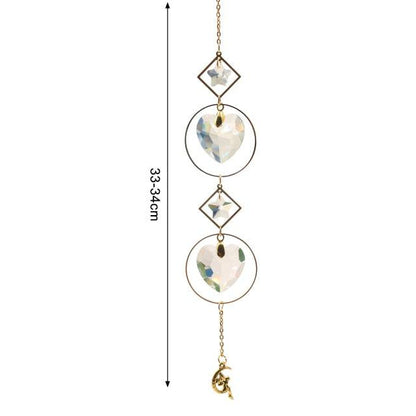 New Crystal Guardian Angel Wing  Sun-catcher Car Charm For Rear View Mirror Clear Window Rainbow Maker Collection With Crystal Wind Chimes For Home Garden Hanging Decoration Photography Prop