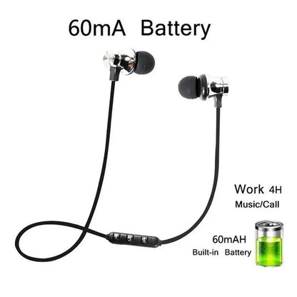 Magnetic Wireless Bluetooth Earphone Music Neckband Sports Earphones For Running & Workout