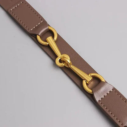 Simple Black Plain Leather Belt For Women Classic Thin Skinny Waistbands Casual Women Dress Belts