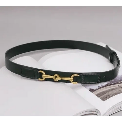 Simple Black Plain Leather Belt For Women Classic Thin Skinny Waistbands Casual Women Dress Belts