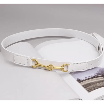 Simple Black Plain Leather Belt For Women Classic Thin Skinny Waistbands Casual Women Dress Belts