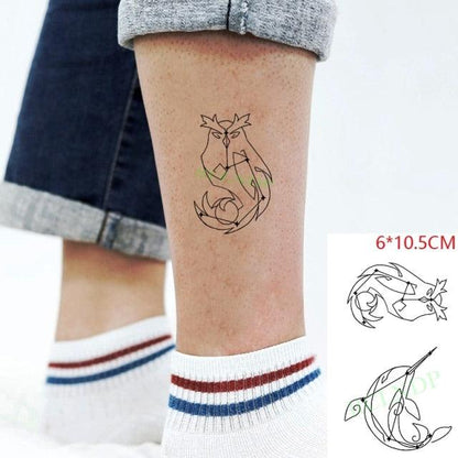 New Different Waterproof Temporary Tattoo Cute Fox Dog Luxury Animal Stickers Tattoo Colorful Modern Design For Adults Kids