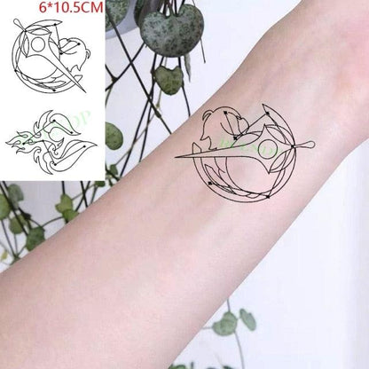 New Different Waterproof Temporary Tattoo Cute Fox Dog Luxury Animal Stickers Tattoo Colorful Modern Design For Adults Kids