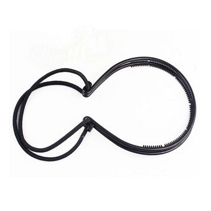 New Double Root Hair Hoop Head Band Adjustable Hair Clips Women Hoop Elastic Rubber Bands Ring Hair Styling Tools Hair Braider For Women Hair Styling