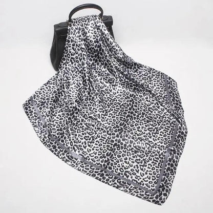 New Elegance Fashionable Scarves for Women Shawl Print Silk Satin Hijab Scarf Female Bandana 90*90cm Luxury Square Shawls Scarfs For Ladies