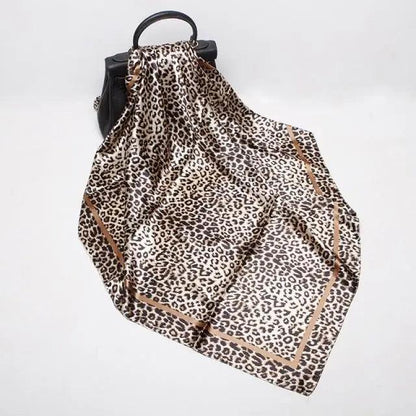 New Elegance Fashionable Scarves for Women Shawl Print Silk Satin Hijab Scarf Female Bandana 90*90cm Luxury Square Shawls Scarfs For Ladies