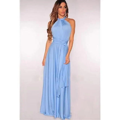 New Fashion Boho Women Multiway Wrap Convertible Maxi Club Red Dress Bandage Long Dress Party Dresses For Women