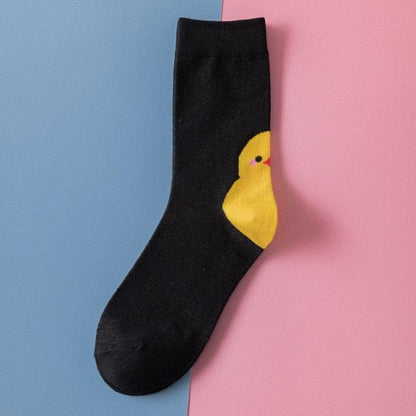 New Fashion Cartoon Socks Animal Print Ducks Cute Socks Cute Pure Cotton Short Socks Funny Duck Casual Socks For Men And Women