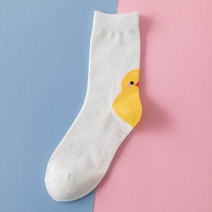 New Fashion Cartoon Socks Animal Print Ducks Cute Socks Cute Pure Cotton Short Socks Funny Duck Casual Socks For Men And Women