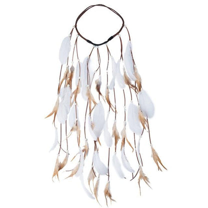 New Fashion Feather Rope Crown Hair Band Boho White Elastic Festival Headband for Women Fashion Female Gorgeous Hair Accessories For Women