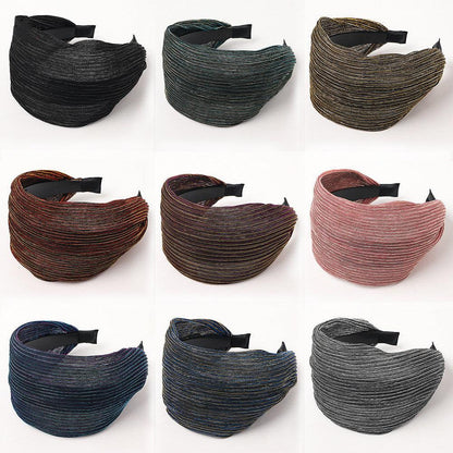 New Fashion Gradient Wide-sided Lace Simple Breathable Toothed Non-slip Headband for Women Girl Hair Accessories Headwear Gorgeous Hair Accessories For Women