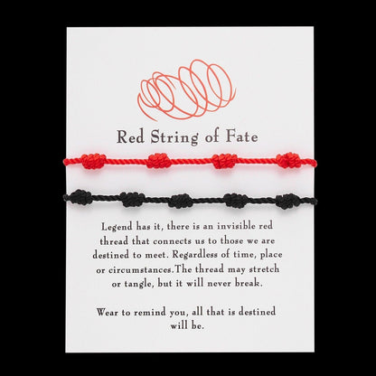 New Fashion Handmade Braided Rope Couple Bracelet For Women Men Charm Lucky Heart Knot Adjustable Rope Bracelets Red Cord Bracelet Braided Knot For Mens Womens