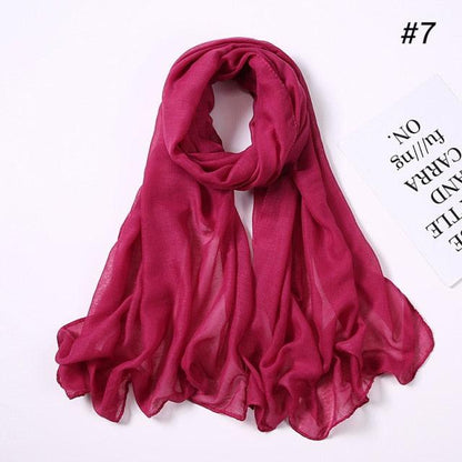 New Fashion Soft Cotton Elegant Viscose Scarf Ladies Scarf Shawls Lightweight Elegant Wraps  Muslim Hijab scarf scarves For Women
