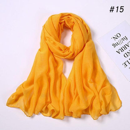 New Fashion Soft Cotton Elegant Viscose Scarf Ladies Scarf Shawls Lightweight Elegant Wraps  Muslim Hijab scarf scarves For Women
