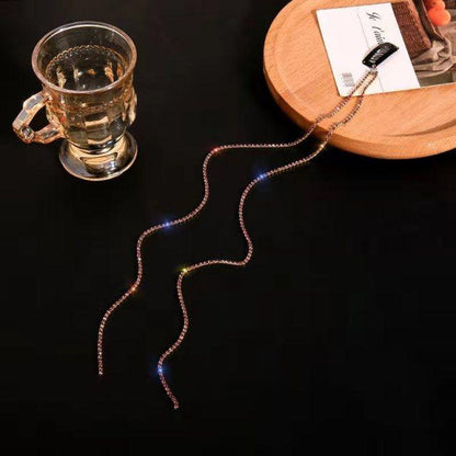 New Flashing Diamond Chain Hairpin Braided Hair Headdress Tassel Hairpin High Sense Temperament Dirty Braided Hairband Gorgeous Hair Accessories For Women
