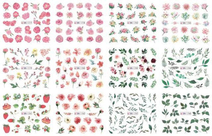 New Geometric Letter Nail Sticker Water Slider Winter Decal Christmas New Year Gift Nail Slider Temporary Tattoos Women Nail Art Stickers Water Transfer Decals Design Nail Art Supplies Manicure Acrylic Nail Foil Stencils Decorations
