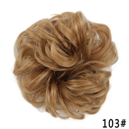 New Girl's Synthetic Chignon Red Pink Purple Blue Green Curly Messy Bun Kids Donut Roller Hair Bun Heat Resistant Fake Hair Wigs For Black Women Cosplay Wigs For Women