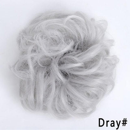 New Girl's Synthetic Chignon Red Pink Purple Blue Green Curly Messy Bun Kids Donut Roller Hair Bun Heat Resistant Fake Hair Wigs For Black Women Cosplay Wigs For Women