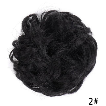 New Girl's Synthetic Chignon Red Pink Purple Blue Green Curly Messy Bun Kids Donut Roller Hair Bun Heat Resistant Fake Hair Wigs For Black Women Cosplay Wigs For Women