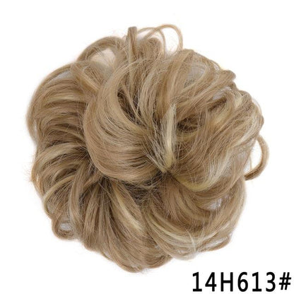New Girl's Synthetic Chignon Red Pink Purple Blue Green Curly Messy Bun Kids Donut Roller Hair Bun Heat Resistant Fake Hair Wigs For Black Women Cosplay Wigs For Women
