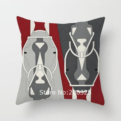 New Horse Cushion Cover Short Plus Luxury Horse Cotton Linen Decorative Pillowcase Cushion Decorative Pillows  Covers for Home Sofa Couch Car Bedrooms 45x45cm