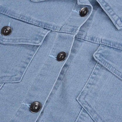 New Incredible Spring Women Sexy Ripped Denim Jackets Vintage Casual Short Jean Jacket Puff Sleeve Winter Female Coat Streetwear