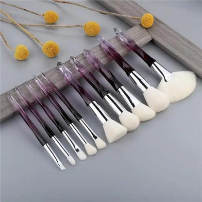 New Luxury Cosmic Color New Luxury Crystal Makeup Brushes Powder Foundation Eyeshadow Eyebrow Cosmetics for Face Fan Make Up Brush Set