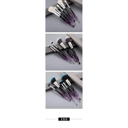 New Luxury Cosmic Color New Luxury Crystal Makeup Brushes Powder Foundation Eyeshadow Eyebrow Cosmetics for Face Fan Make Up Brush Set