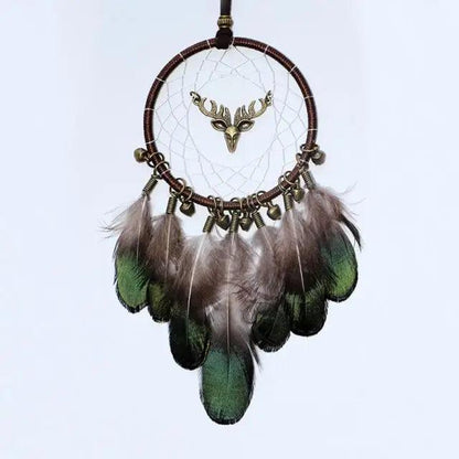 New Luxury Original Silver Gray Dream Catcher 2 Ring Feather Hanging Art Gifts To Bestie Friends Creative Valentine's Day Gifts