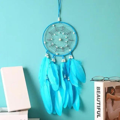 New Luxury Original Silver Gray Dream Catcher 2 Ring Feather Hanging Art Gifts To Bestie Friends Creative Valentine's Day Gifts